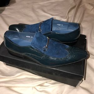 Mens Moretti Shoes Wing Tip Leather Suede SZ:11